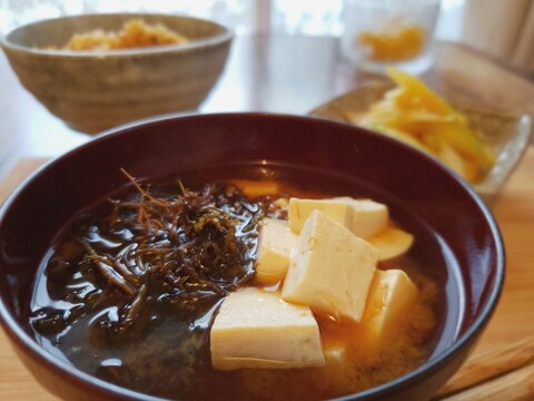 【独居自炊】豆腐×ふのり＝冬の味噌汁